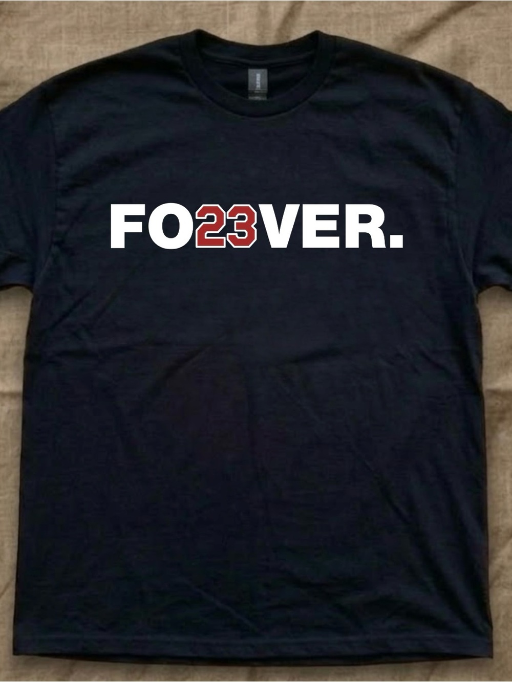 Gildan FO23VER Graphic Tee - Black with Red Accent